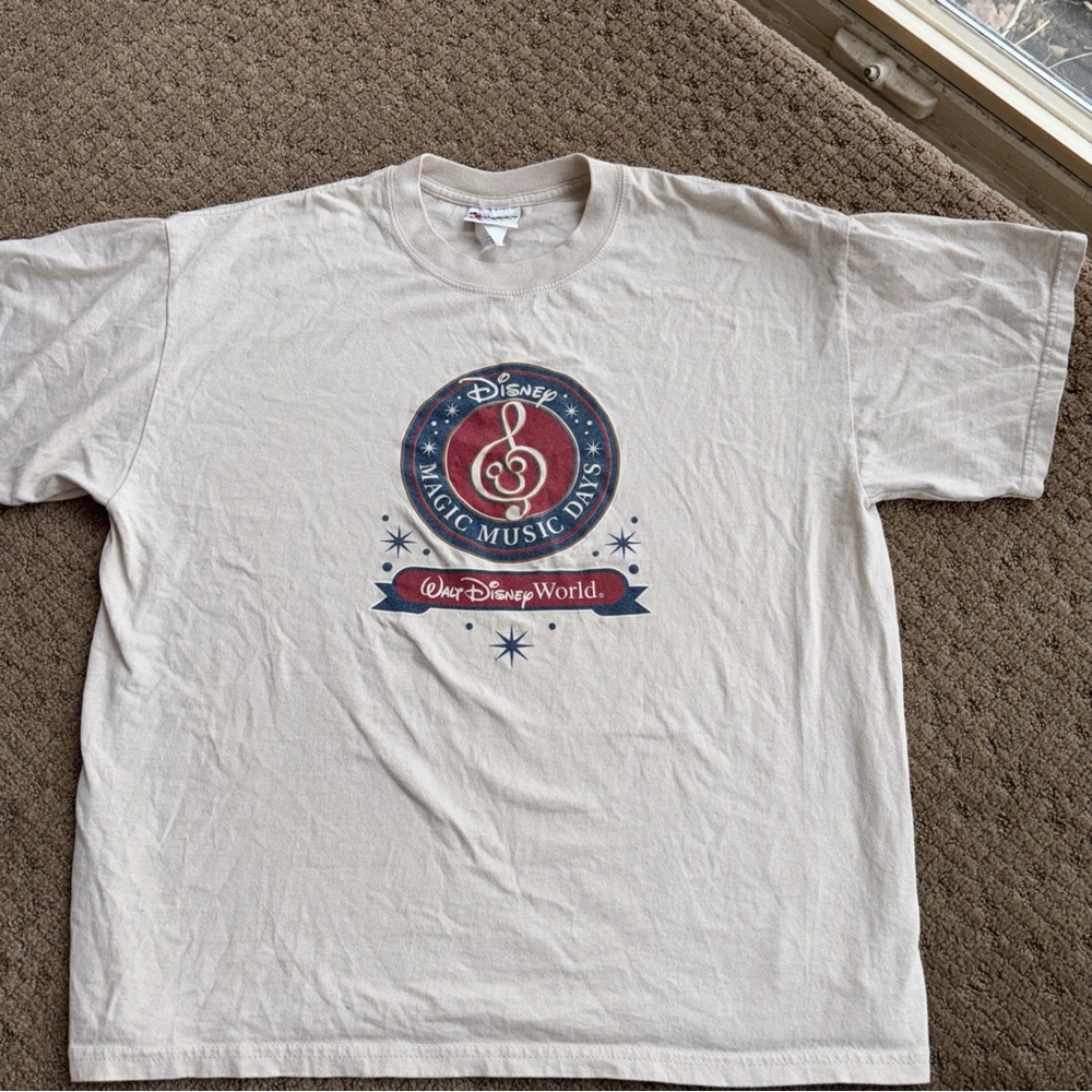 Disney Walt Disney World Magic Music Days Beige Graphic Tee XL